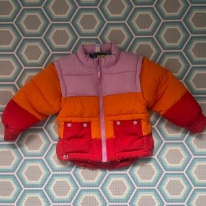 Target exclusive Lego toddler girls jacket. Removable sleeves. Gently worn.